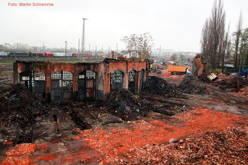 alter Lokschuppen Bahnhof Halle, Foto: Martin Schramme, 2014