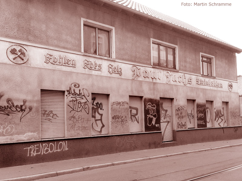 Kohlenhandlung in Halle Saale, Foto: Martin Schramme, 2021