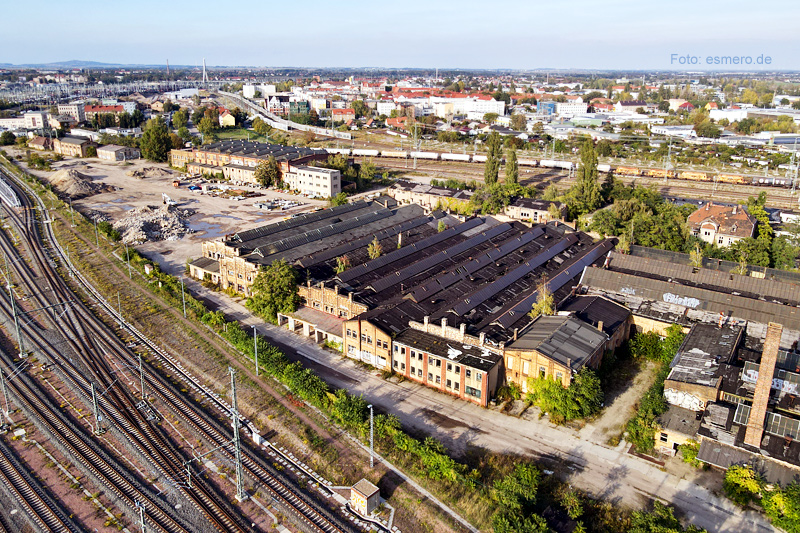 Reichbahnausbesserungswerk, Foto: esmero.de, 2020